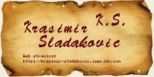 Krasimir Sladaković vizit kartica